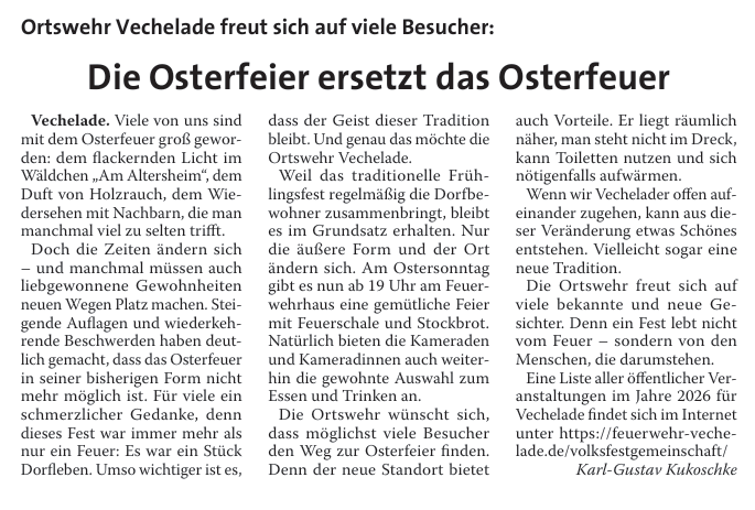 Der Vechelder 2026-02-28 Ostern